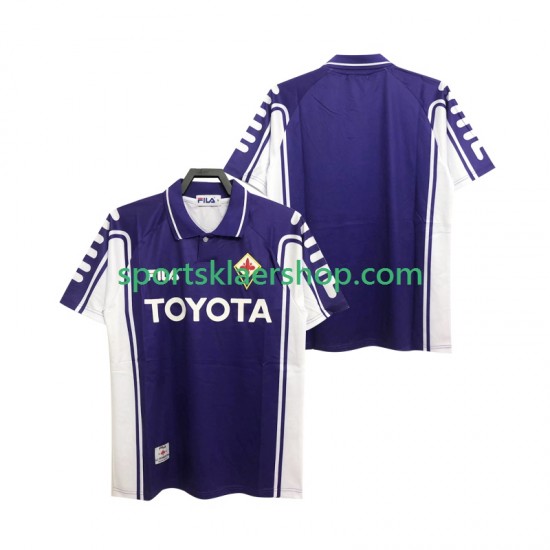Fiorentina drakt 2000 Retro Hjemmetrøye Kort erm 1999 , Herre