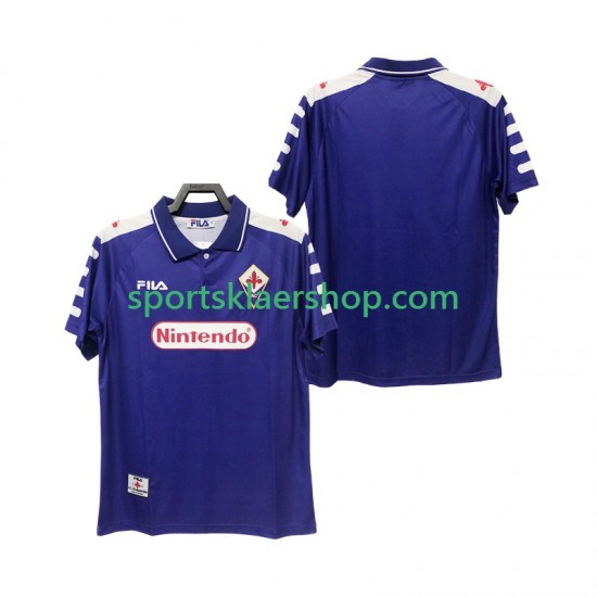 Fiorentina drakt 1998 Retro Hjemmetrøye Kort erm 1999 , Herre