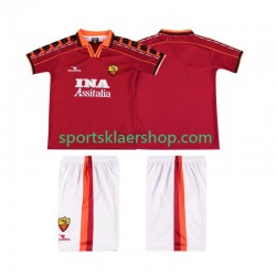 AS Roma drakt 1998 Retro Hjemmetrøye Kort erm 1999 , Barnesett AS Roma drakt 1998 Retro Hjemmetrøye Kort erm 1999 , Barnesett