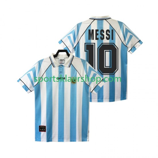 Argentina drakt Lionel Messi 10 1996 1997 Retro Hjemmetrøye Kort erm , Herre
