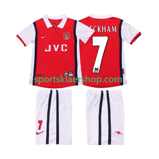 Arsenal drakt BECKHAM 7 1998 Retro Hjemmetrøye Kort erm 1999 , Barnesett