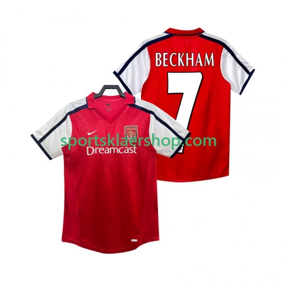 Arsenal drakt BECKHAM 7 2001 2002 Retro Hjemmetrøye Kort erm , Herre