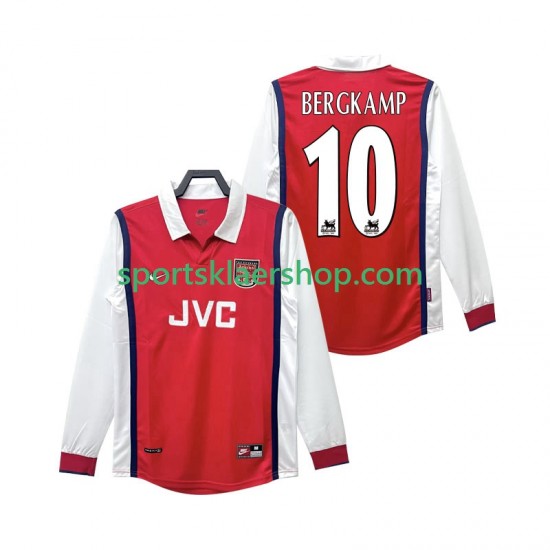 Arsenal drakt BERGKAMP 10 1998 Retro Hjemmetrøye Lang erm 1999 , Herre