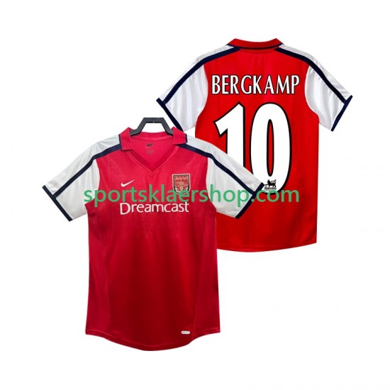 Arsenal drakt BERGKAMP 10 2001 2002 Retro Hjemmetrøye Kort erm , Herre