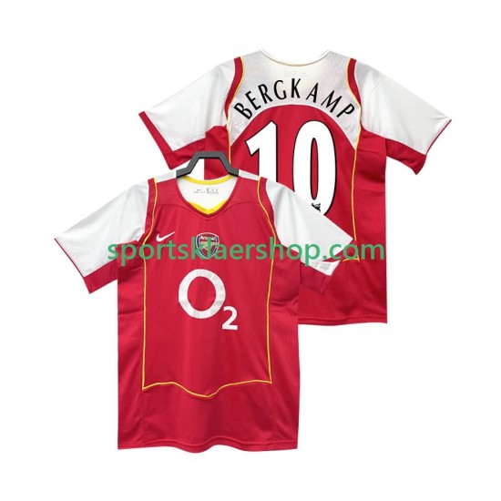 Arsenal drakt BERGKAMP 10 2005 Retro Hjemmetrøye Kort erm 2004 , Herre