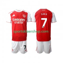 Arsenal drakt Bukayo Saka 7 Hjemmetrøye Kort erm 2025-2026 , Barnesett