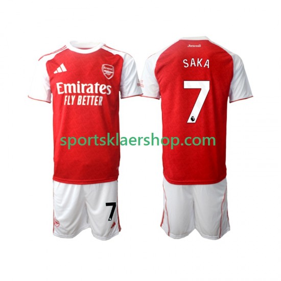Arsenal drakt Bukayo Saka 7 Hjemmetrøye Kort erm 2025-2026 , Barnesett
