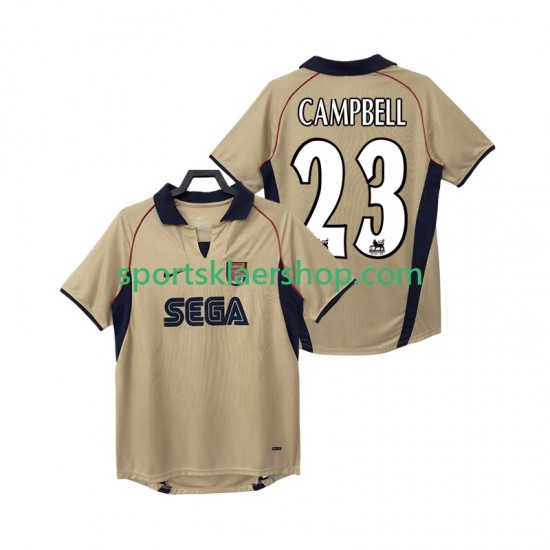 Arsenal drakt CAMPBELL 23 2001 2002 Retro Bortetrøye Kort erm , Herre