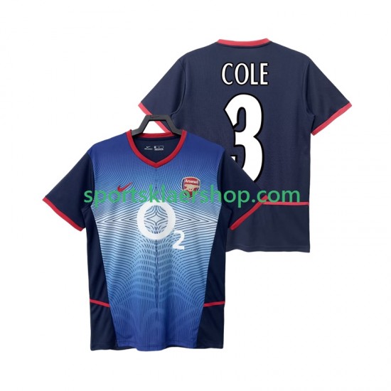 Arsenal drakt COLE 3 2002 Retro Bortetrøye Kort erm 2004 , Herre