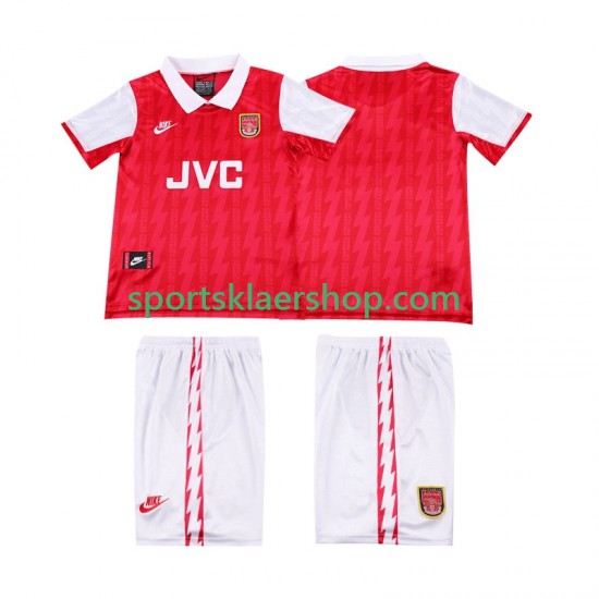 Arsenal drakt 1996 Retro Hjemmetrøye Kort erm 1994 , Barnesett