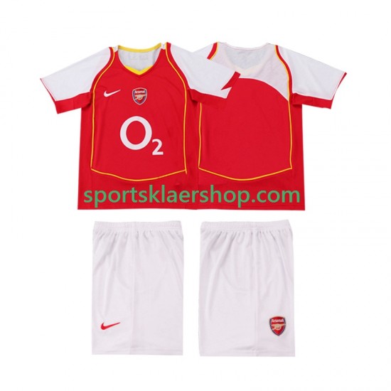 Arsenal drakt 2005 Retro Hjemmetrøye Kort erm 2004 , Barnesett