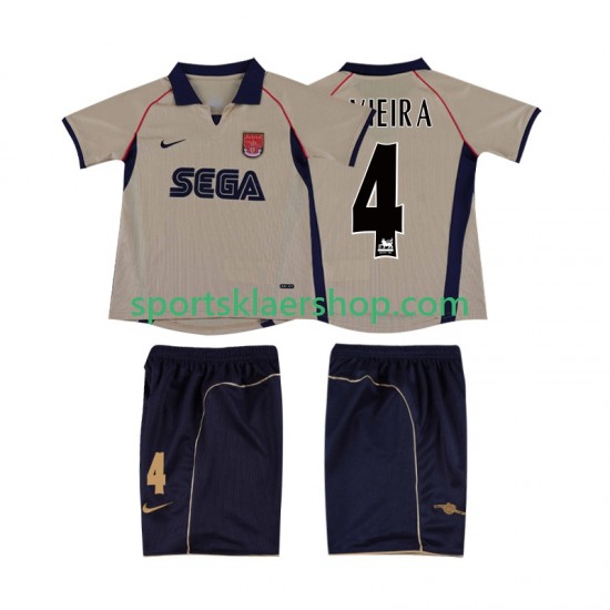 Arsenal drakt VIEIRA 4 2001 2002 Retro Bortetrøye Kort erm , Barnesett