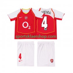 Arsenal drakt VIEIRA 4 2005 Retro Hjemmetrøye Kort erm 2004 , Barnesett