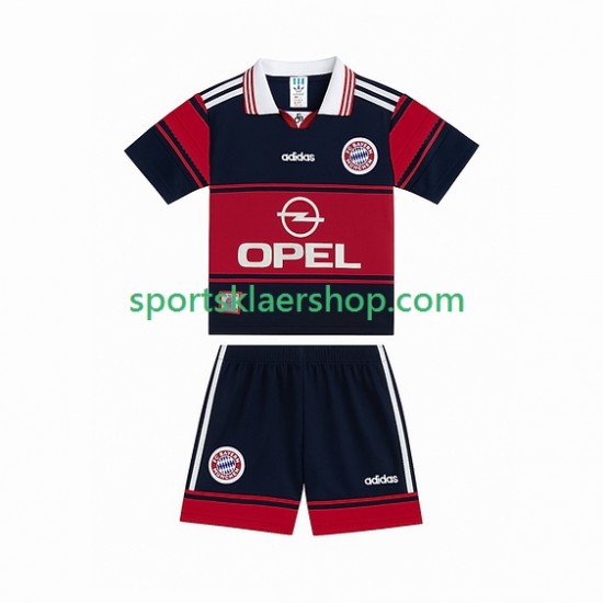 FC Bayern München drakt 1997 Retro Hjemmetrøye Kort erm 1999 , Barnesett