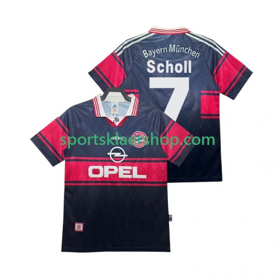 FC Bayern München drakt Scholl 7 1997 Retro Hjemmetrøye Kort erm 1999 , Herre