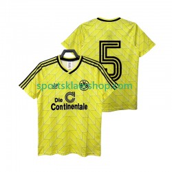 Borussia Dortmund drakt 5 1988 1989 Retro Hjemmetrøye Kort erm , Herre