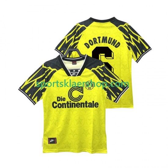 Borussia Dortmund drakt SAMMER 6 1995 Retro Hjemmetrøye Kort erm 1994 , Herre