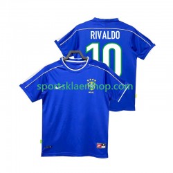 Brasil drakt RIVALDO 10 1998 Retro Bortetrøye Kort erm , Herre