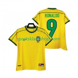 Brasil drakt RONALDO 9 1998 Retro Hjemmetrøye Kort erm , Herre