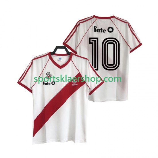 CA River Plate drakt 10 1986 Retro Hjemmetrøye Kort erm , Herre