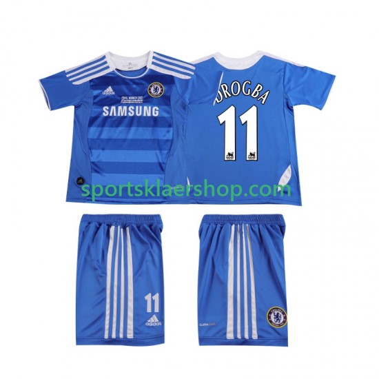 Chelsea drakt DROGBA 11 2012 Retro Hjemmetrøye Kort erm 2011 , Barnesett