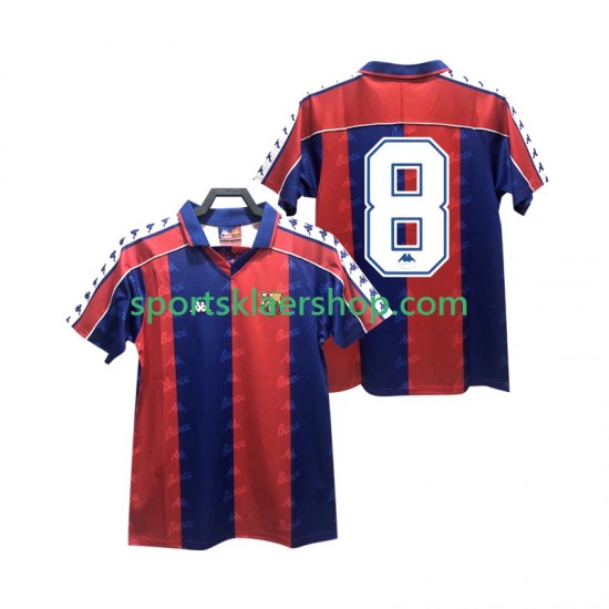 FC Barcelona drakt 8 1992 1995 Retro Hjemmetrøye Kort erm , Herre