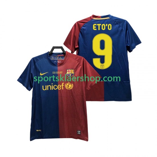 FC Barcelona drakt ETO O 9 Champions League 2009 Retro Hjemmetrøye Kort erm 2008 , Herre