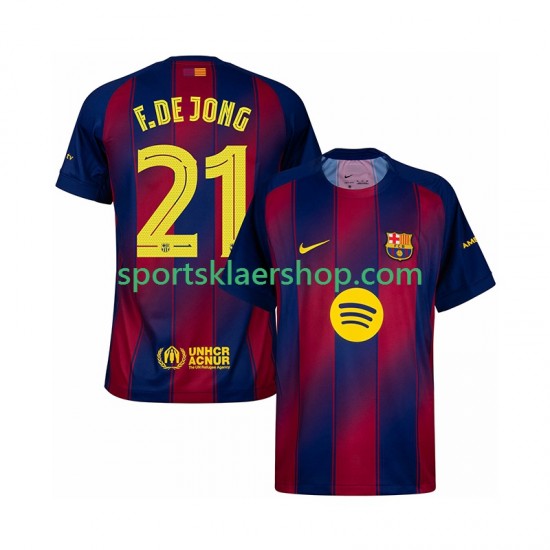 FC Barcelona drakt Frenkie de Jong 21 Champions League Hjemmetrøye Kort erm 2025-2026 , Herre