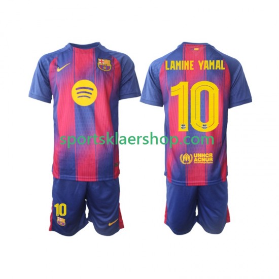 FC Barcelona drakt Lamine Yamal 10 Champions League Hjemmetrøye Kort erm 2025-2026 , Barnesett