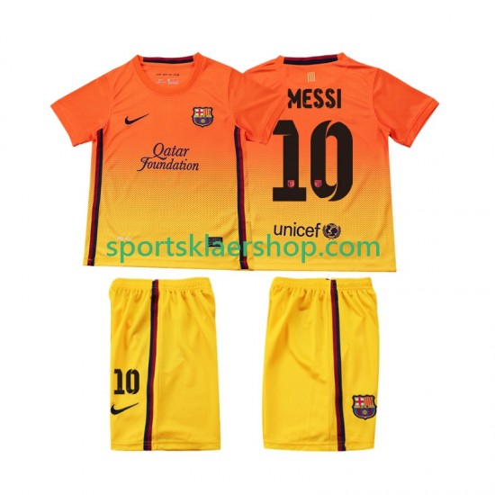 FC Barcelona drakt Lionel Messi 10 2012 2013 Retro Bortetrøye Kort erm , Barnesett