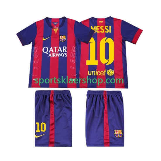FC Barcelona drakt Lionel Messi 10 2014 2015 Retro Hjemmetrøye Kort erm , Barnesett