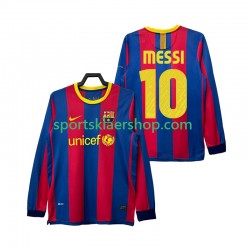 FC Barcelona drakt Lionel Messi 10 Retro Hjemmetrøye Lang erm 2010 2011 , Herre