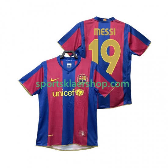 FC Barcelona drakt Lionel Messi 19 2007 Retro Hjemmetrøye Kort erm 2008 , Herre