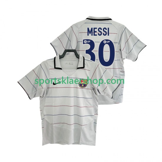 FC Barcelona drakt Lionel Messi 30 2003 Retro Bortetrøye Kort erm 2004 , Herre