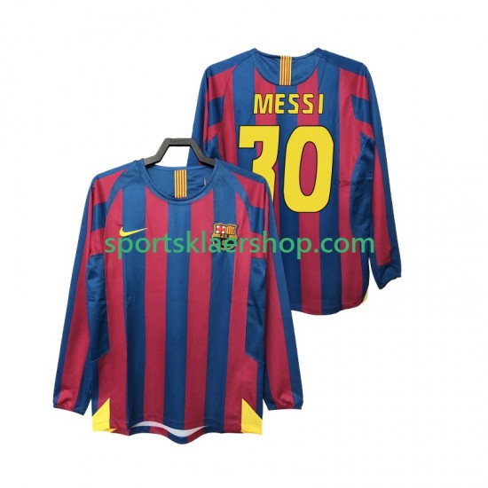 FC Barcelona drakt Lionel Messi 30 2005 Retro Hjemmetrøye Lang erm 2006 , Herre
