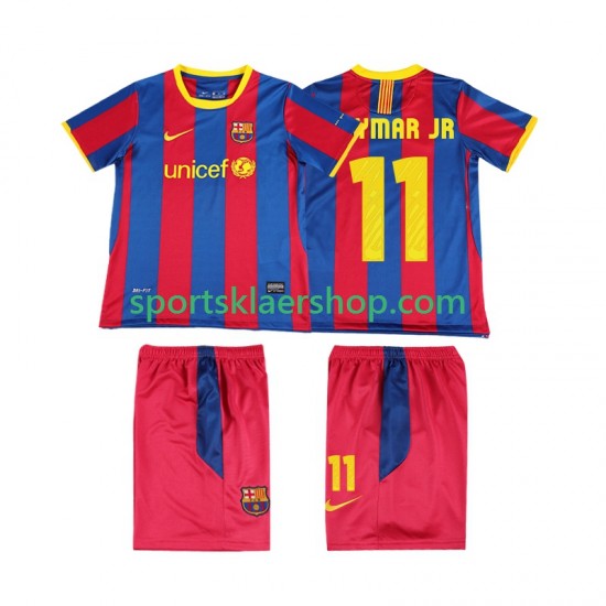 FC Barcelona drakt Neymar JR 11 Retro Hjemmetrøye Kort erm 2010 2011 , Barnesett