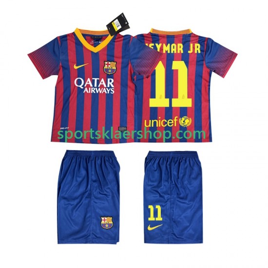 FC Barcelona drakt Neymar JR 11 2013 2014 Retro Hjemmetrøye Kort erm , Barnesett