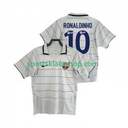 FC Barcelona drakt RONALDINHO 10 2003 Retro Bortetrøye Kort erm 2004 , Herre