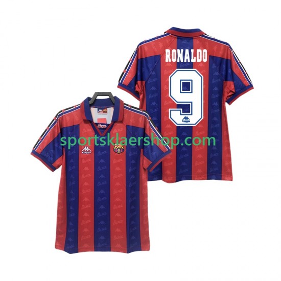 FC Barcelona drakt RONALDO 9 1996 1997 Retro Hjemmetrøye Kort erm , Herre