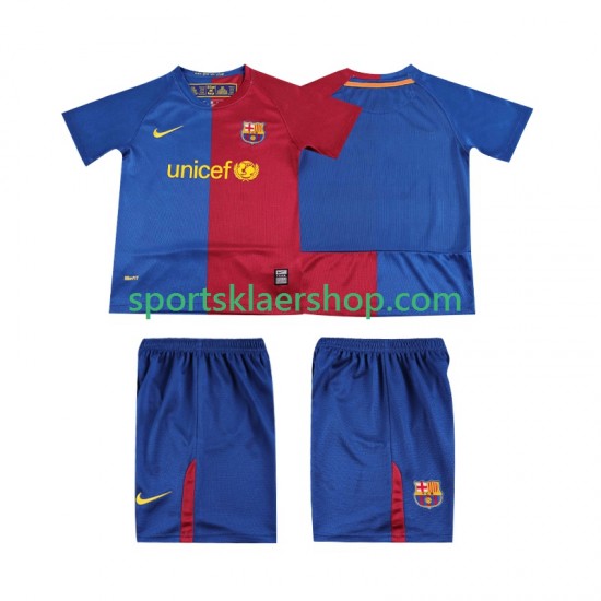 FC Barcelona drakt 2009 Retro Hjemmetrøye Kort erm 2008 , Barnesett
