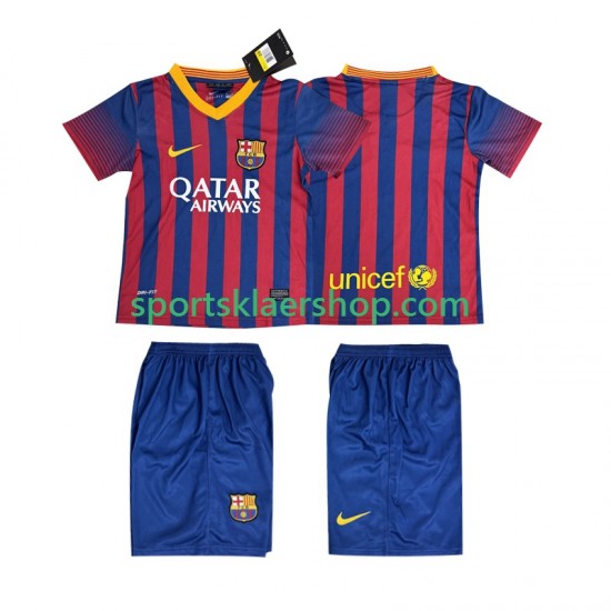 FC Barcelona drakt 2013 2014 Retro Hjemmetrøye Kort erm , Barnesett