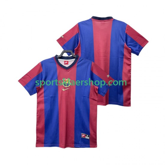 FC Barcelona drakt 1998 Retro Hjemmetrøye Kort erm 1999 , Herre