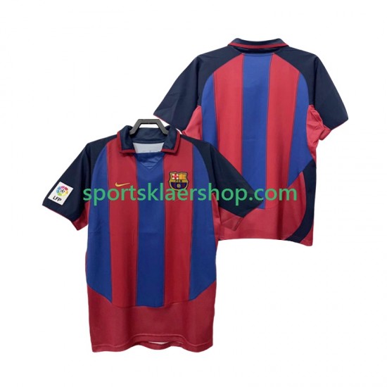 FC Barcelona drakt 2003 Retro Hjemmetrøye Kort erm 2004 , Herre