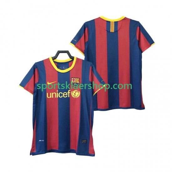 FC Barcelona drakt Retro Hjemmetrøye Kort erm 2010 2011 , Herre