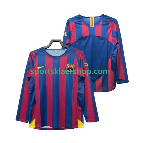 FC Barcelona drakt Champions League 2005 Retro Hjemmetrøye Lang erm 2006 , Herre