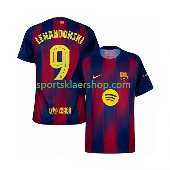 FC Barcelona drakt Robert Lewandowski 9 Champions League Hjemmetrøye Kort erm 2025-2026 , Herre