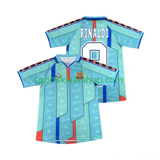 FC Barcelona drakt Ronaldo 9 1996 1997 Retro Bortetrøye Kort erm , Herre