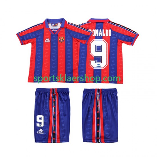 FC Barcelona drakt Ronaldo 1996 1997 Retro Hjemmetrøye Kort erm , Barnesett