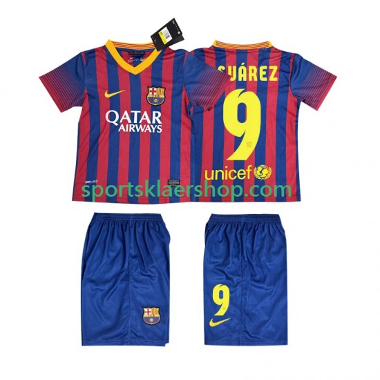 FC Barcelona drakt SUARZE 9 2013 2014 Retro Hjemmetrøye Kort erm , Barnesett