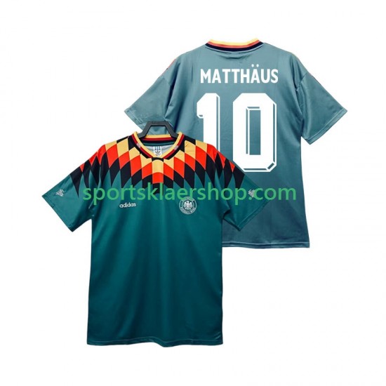 Tyskland drakt MATTHAUS 10 Retro Bortetrøye Kort erm 1994 , Herre